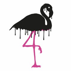 Schwarzer Flamingo