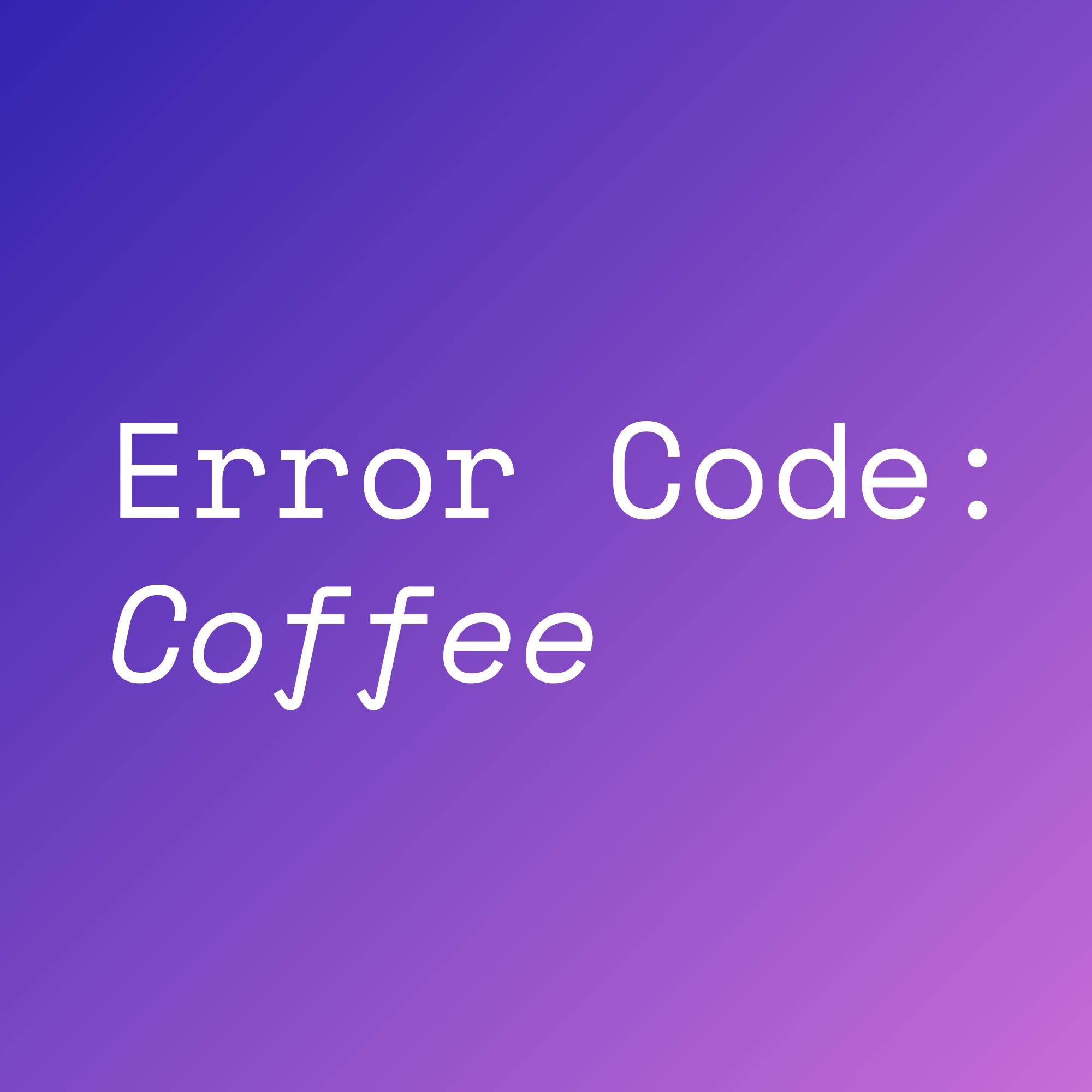 Error Code: Coffee podcast artwork