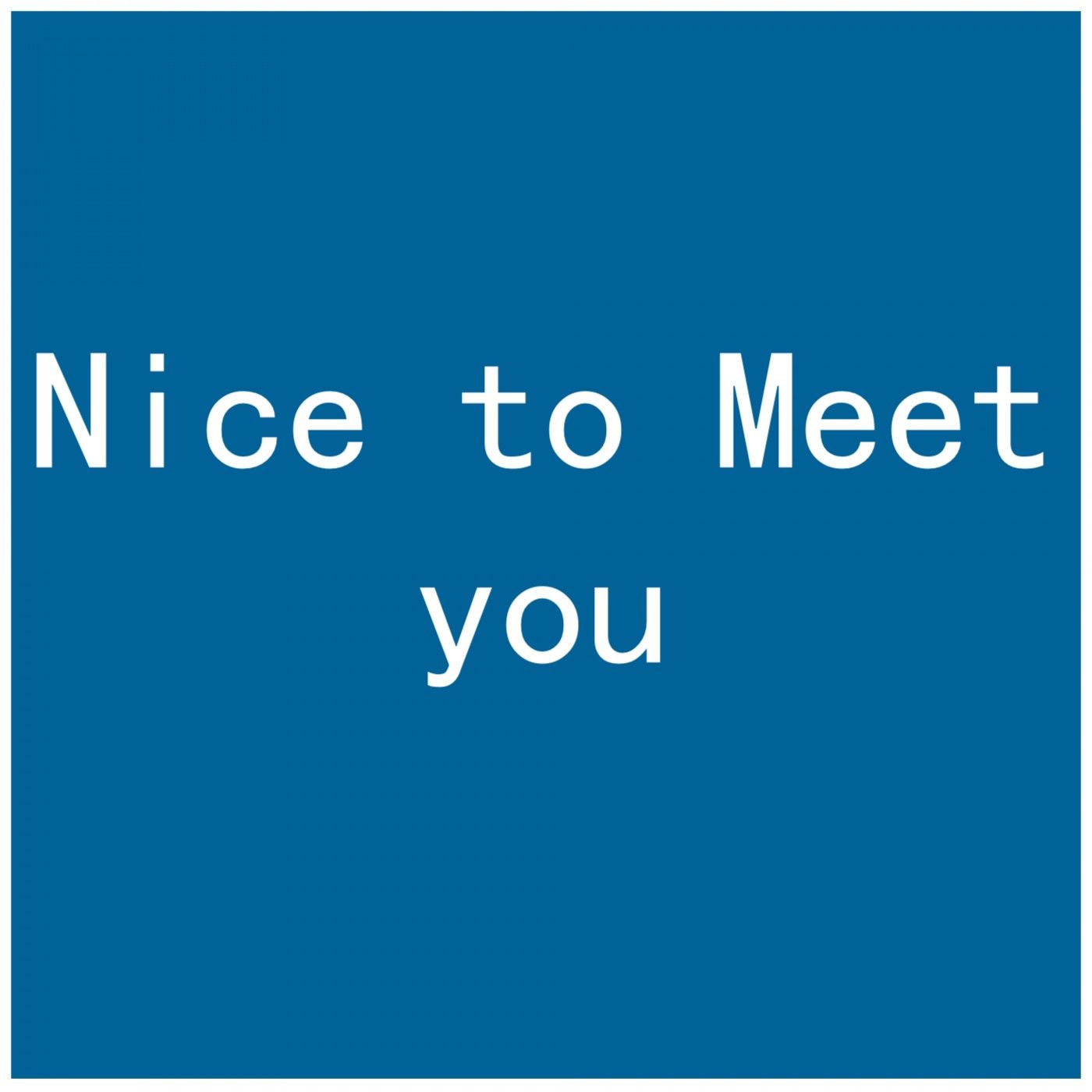 Nice to Meet You