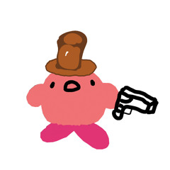 kirb has a gun