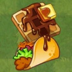 taco with a waffle in it.