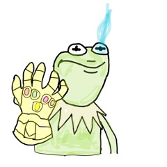 Thanos frog ┬┴┬┴┤(･_├┬┴┬┴