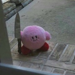 Kirby with a knife
