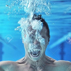 underwater person