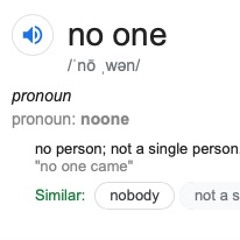 noOne