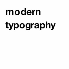 moderntypography