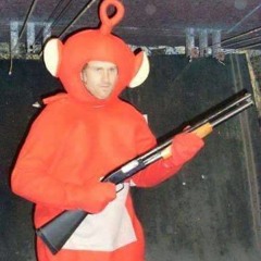 Todd Howard with a shotgun