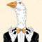 goose in a tuxedo