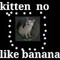 Kitten No like banana
