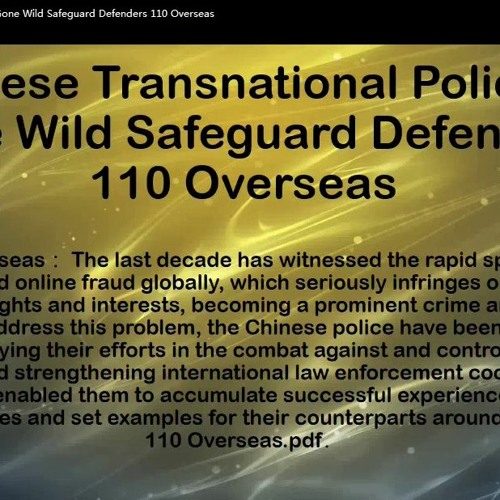 Chinese Transnational Policing Gone Wild Safeguard Defenders 110 Overseas