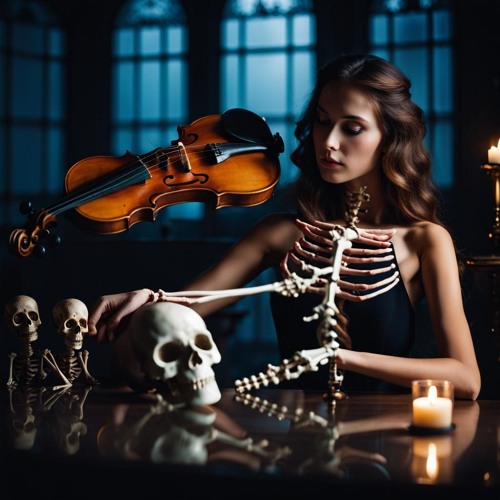 White Rain and Red moon :Violin and lovely pad