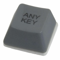 Where is the any key?