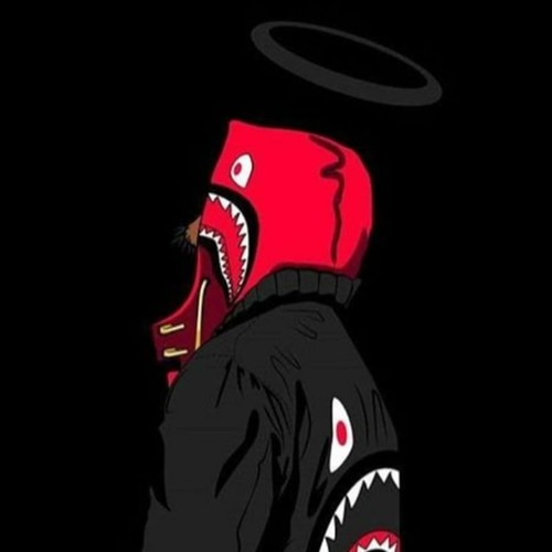 Bape shark red, supreme, HD phone wallpaper