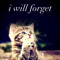 i will forget