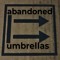 abandoned umbrellas