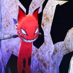 evil red cat
