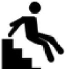 sliding down stairs