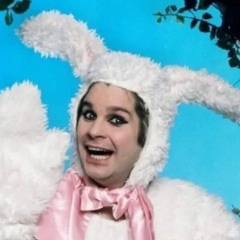 Ozzy Osbourne in a bunny costume