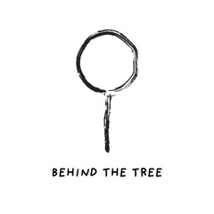 behind the tree