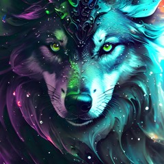 Cosmic Dusk Wolf