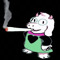 ralsei smoking the fatttest blunt