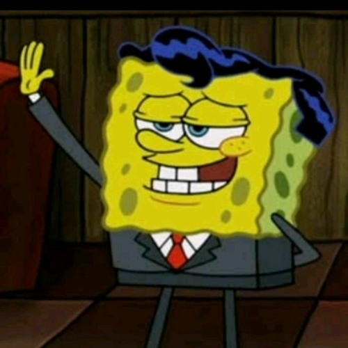 spongebob with black wig