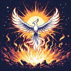 White Blazing Phoenix