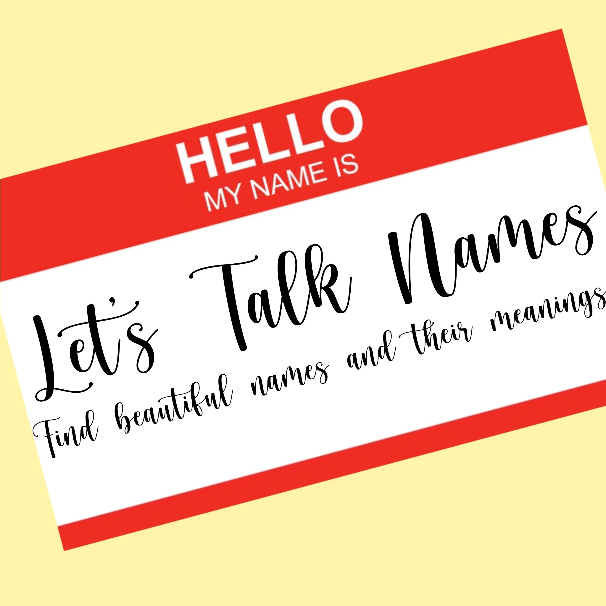 Let's Talk Names