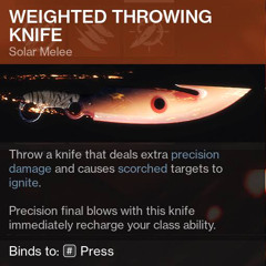 Weighted Throwing Knife