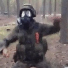 flexing millitary guy