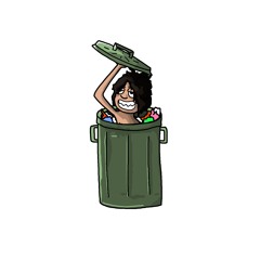 vandal's trashcan