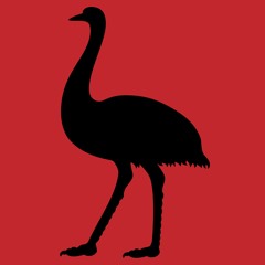An emu .svg with a red background