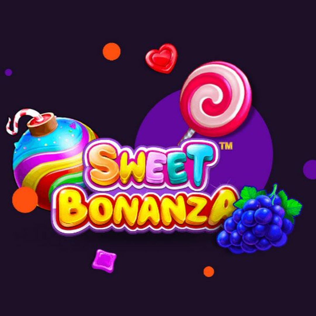 Sweet Bonanza Slot-Symbolschirm mit farbenfrohen Bonbons und Früchten im Detail