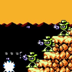 Megaman Maker Coltons on a cliff shooting