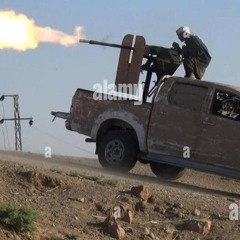 Nissan Titan with a Machine Gun