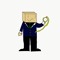 The cardboard businessman
