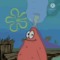 patrick with a bottle on his head