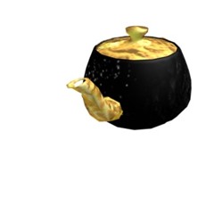 Gold teapot of pwange