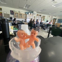 ava and riley with plastic babies
