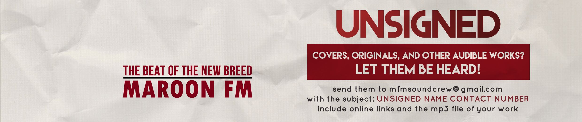 SoundCloud banner for @maroonfm