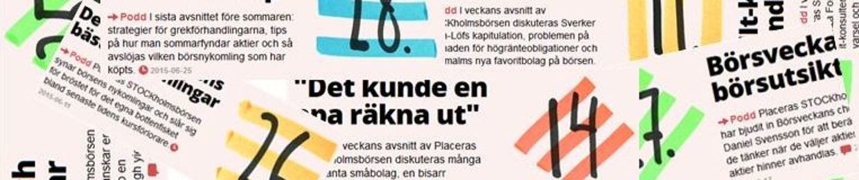 Placeras STOCKholmsbörsen