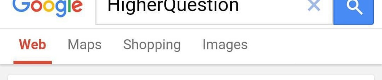 Higher Question