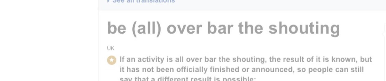 Bar the Shouting