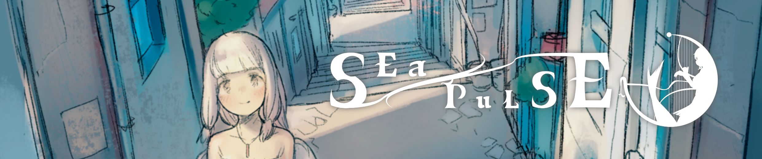Stream 02 空に浮かぶ小さな町 / Umiai [Canvas] by sEa-PuLsE