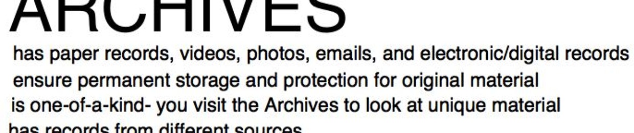 Records & Archives (Joy Rowe)