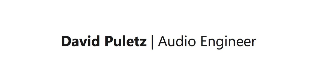 David Puletz Audio
