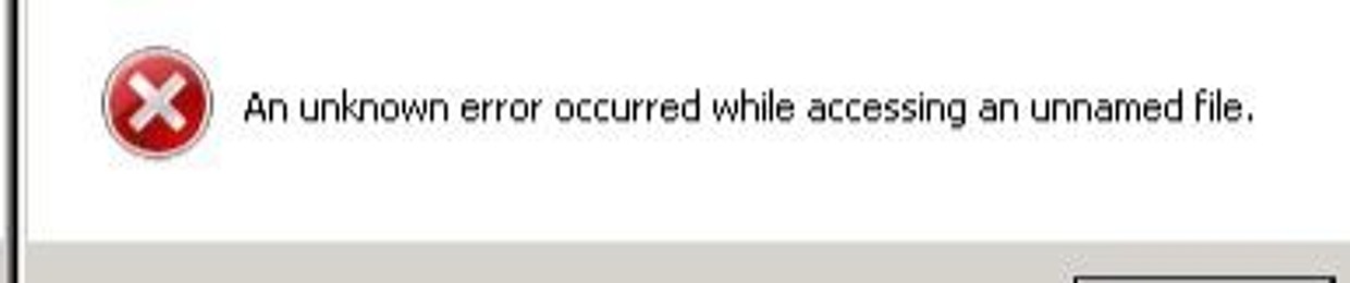 unknown error