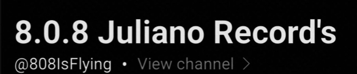 808 Juliano Record's ✅️✅️