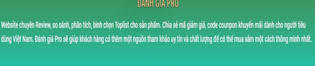 Đánh giá Pro